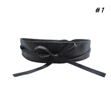 Load image into Gallery viewer, Women Belt Wide Pu Leather Designer High Waist Lace Up Belt Tight Belt WaistBands Leather Straps Ceinture Femme
