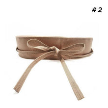 Load image into Gallery viewer, Women Belt Wide Pu Leather Designer High Waist Lace Up Belt Tight Belt WaistBands Leather Straps Ceinture Femme
